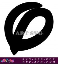 Black and White Gothic Letter O Clipart SVG 2