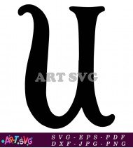 Stylish Gothic Font Letter U SVG 2