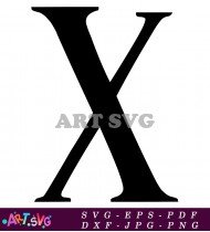 Gothic Design Letter X Font SVG 1