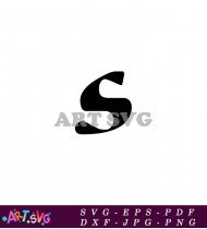 Classic Black Letter S Clip Art SVG