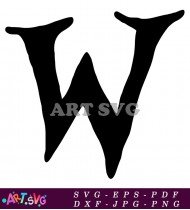 Bold Letter W Font Style Download SVG