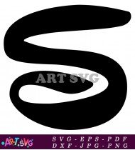 Cursive Letter S Bold Typography Style SVG