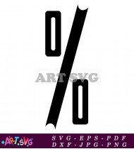 Bold Black Letter Percentage for Poster Design SVG