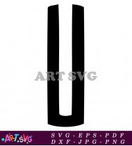 Bold Black Letter U Illustration SVG