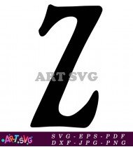 Letter Z Alphabet Design SVG