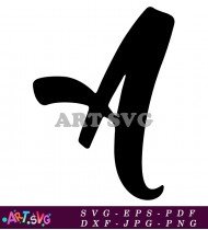 Bold A Black Letter Vector Art SVG