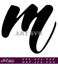 M Letter Design Clip Art SVG 1