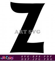 Hand Drawn Black Letter Z SVG