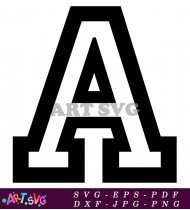 The Letter A Black Bold Font SVG