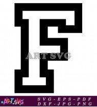 Bold Black Letter F Design Vector SVG