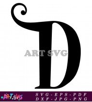 Bold Block Letter D Alphabet Font SVG