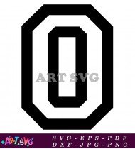 Large Black Capital Letter O Clipart SVG