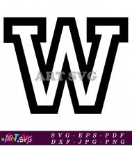 Black Letter W In White Background SVG 1