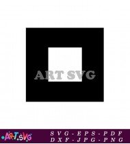 Black and White Simple Square Shape SVG 2