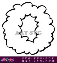 Fluffy Cloud Letter U Cartoon Illustration SVG