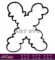 Black And White Letter C Cloud Design SVG 1