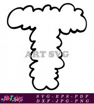 Free Curly Letter T Clipart SVG 2