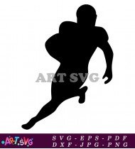 Football Player Silhouette Vector Graphic Design Sports Clipart SVG 3