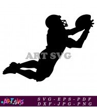 Football Player Catching the Ball SVG