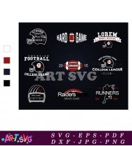 American Football Team Badge Logo Design Set SVG 2