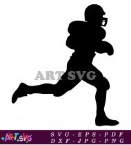 Football Player Silhouette Running Sports Graphic SVG 3