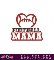 Football Mama Silhouette SVG Design