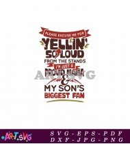 Yellin' So Loud Proud Mama Football Fan SVG Design