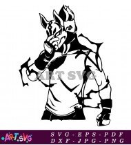 Fortnite Raptor Silhouette Vector Art Free Download SVG