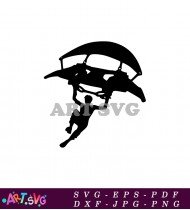 Fortnite Game Parachute Silhouette Vector SVG 1