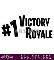 Fortnite Victory Royale Game Logo Design SVG