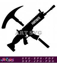 Fortnite Weapon Silhouette Vector Graphics SVG 1