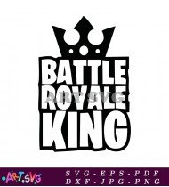 Fortnite Battle Royale King Game Logo SVG