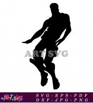 Silhouette of a Player Jumping in Fortnite SVG