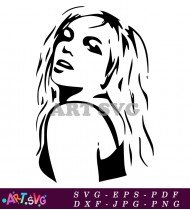 Free Britney Movement Black and White SVG 1