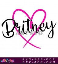 Free Britney Heart Design Graphic SVG