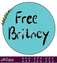 Free Britney Logo Design Round Shape Icon SVG