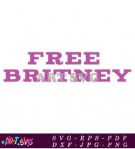 Free Britney Text Purple Letters Movement Design SVG 1