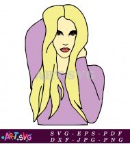 Free Britney Britney Spears Cartoon Portrait SVG 1