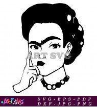 Frida Kahlo Portrait With Unibrow SVG