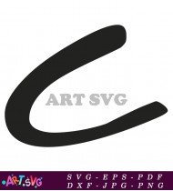 Black C Letter With Bold Outline For Friends SVG