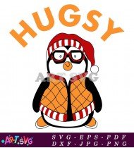 Cute Penguin Wearing Vest For Friends Fans SVG