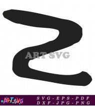 Black Hand Drawn Letter Z Vector Graphic SVG