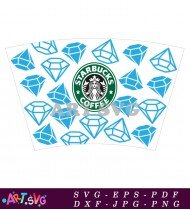 Blue Diamond Starbucks Coffee Cup SVG