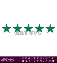 Green Star Shape Illustration Design Vector Art SVG