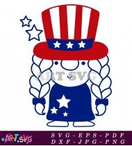 Patriotic Gnome Design For Fourth Of July SVG