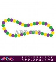 Mardi Gras Beads Pattern for Festive Crafts SVG