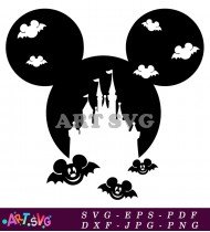 Disney Castle Mickey Mouse Halloween SVG