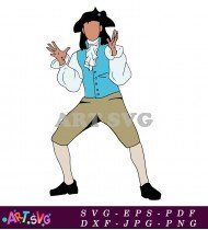 Hamilton Musical Character In Costume Silhouette SVG