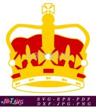 Gold Crown Royalty Vector Illustration SVG