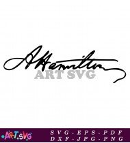 Hamilton Musical Signature Vector Illustration SVG